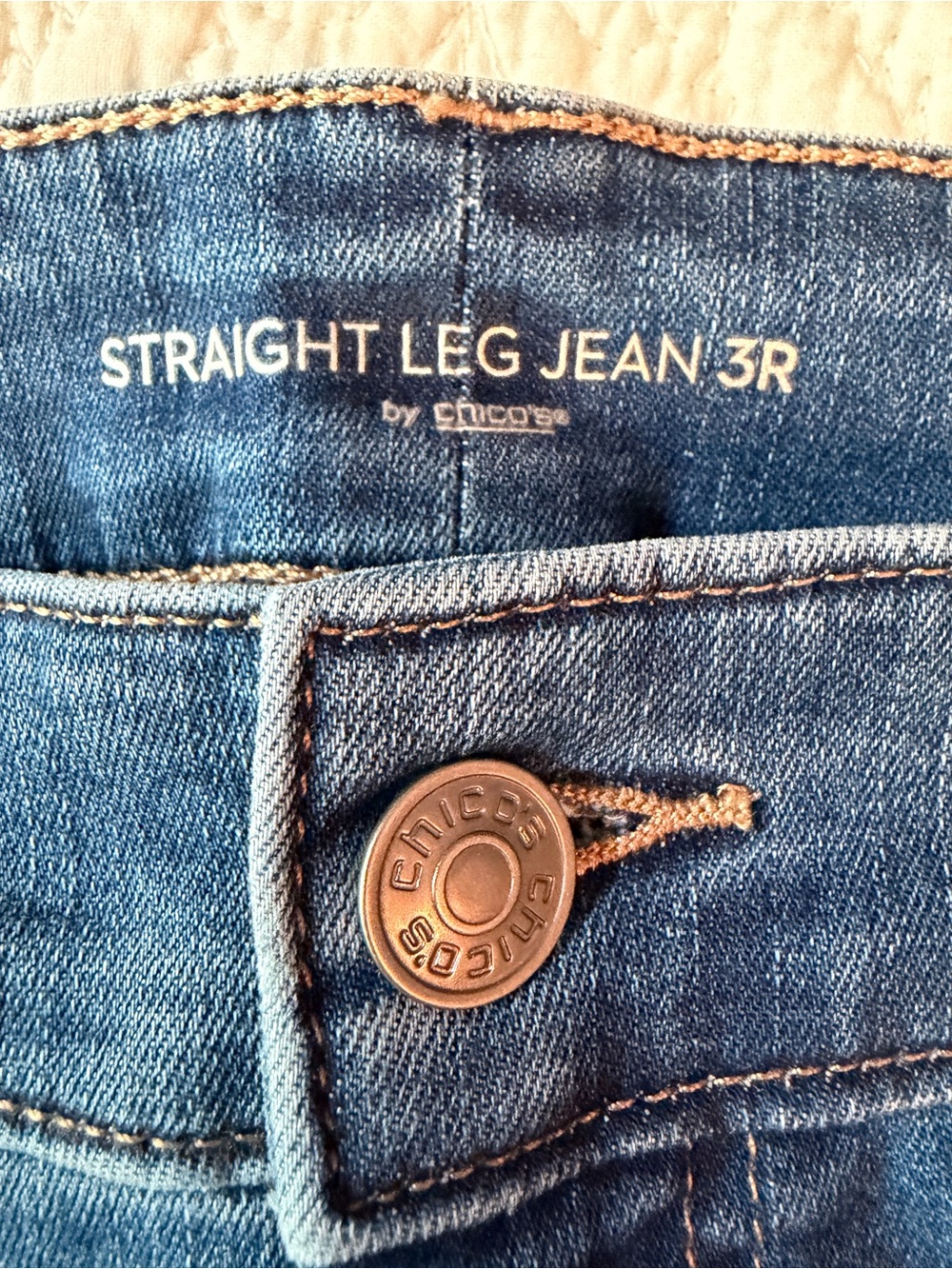 Chico’s Denim Midrise Straight Leg Jean size 3R